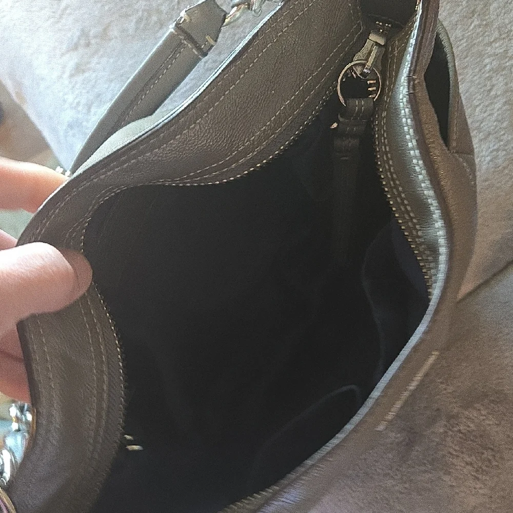 Coach Metallic Green Shoulder Bag - Picture 4 of 6